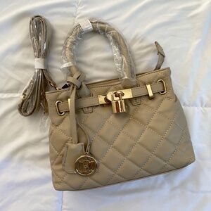 Badgley Mischka Small Diamond Quilted Tote